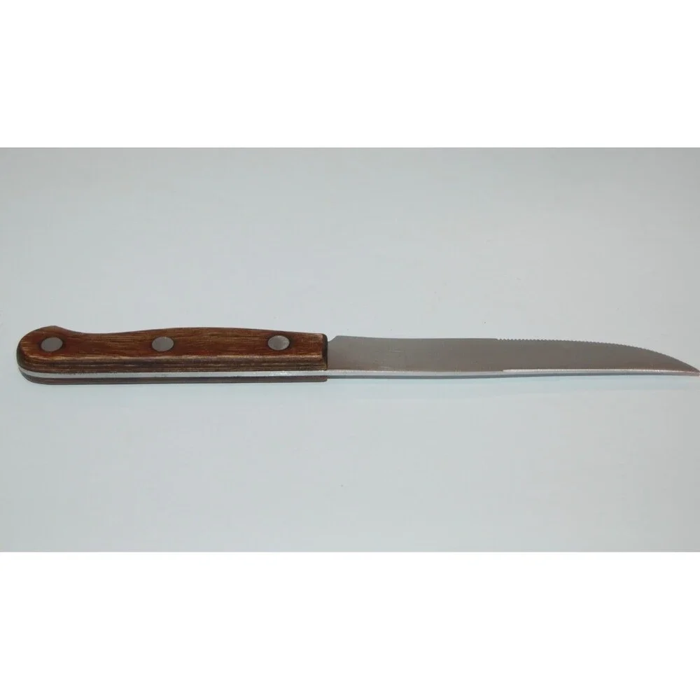 J A HENCKELS STEAK KNIFE HOLLAND WOOD HANDLE 4.75